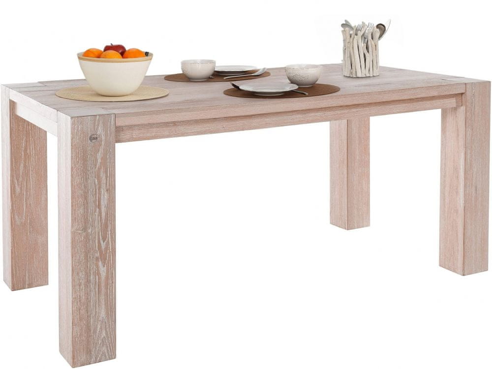 Danish Style Jedálenský stôl Sibera, 180 cm, biela